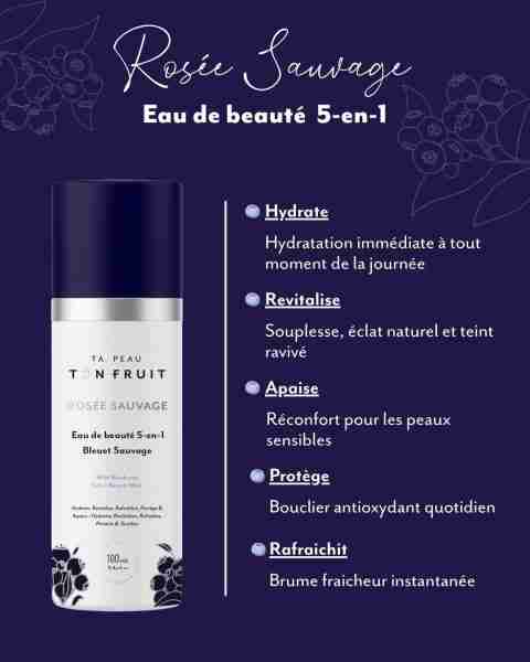 Bienfaits de l'Eau de beauté 5 en 1 Rosée Sauvage