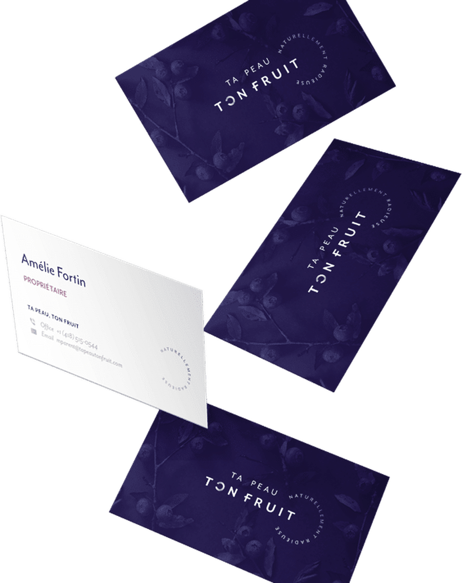 Cartes professionnelles Ta Peau Ton Fruit